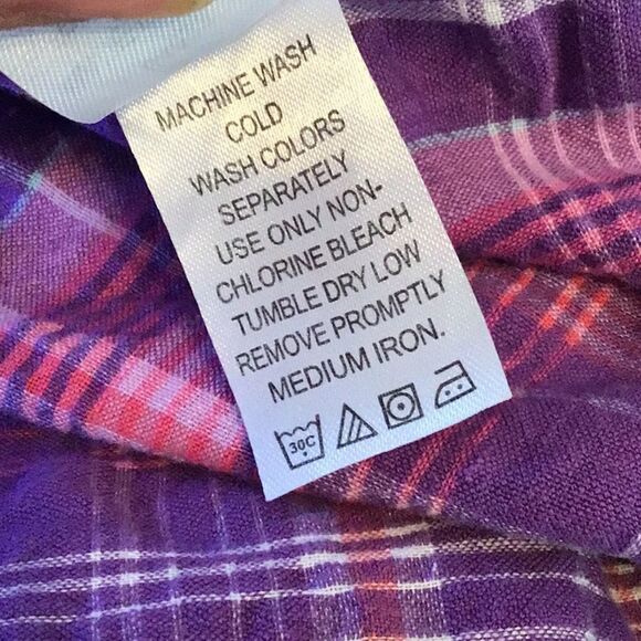 VTG Plaid cotton Grandma snap dress w/pockets Mrs. Roper mint condition - Picture 9 of 9